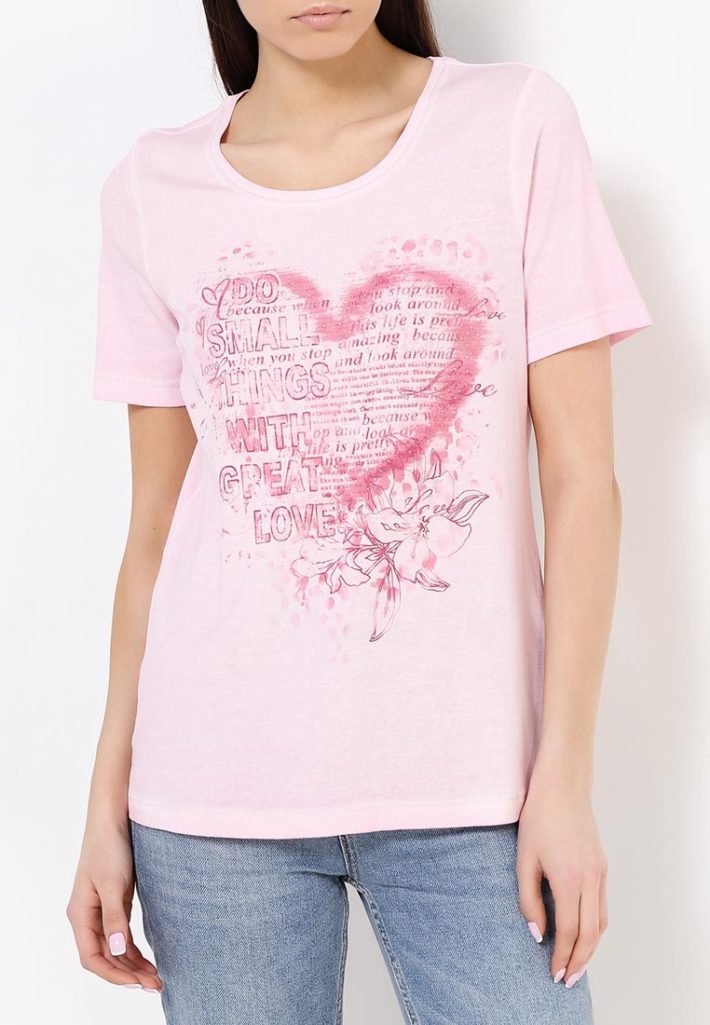 летняя футболка розовая