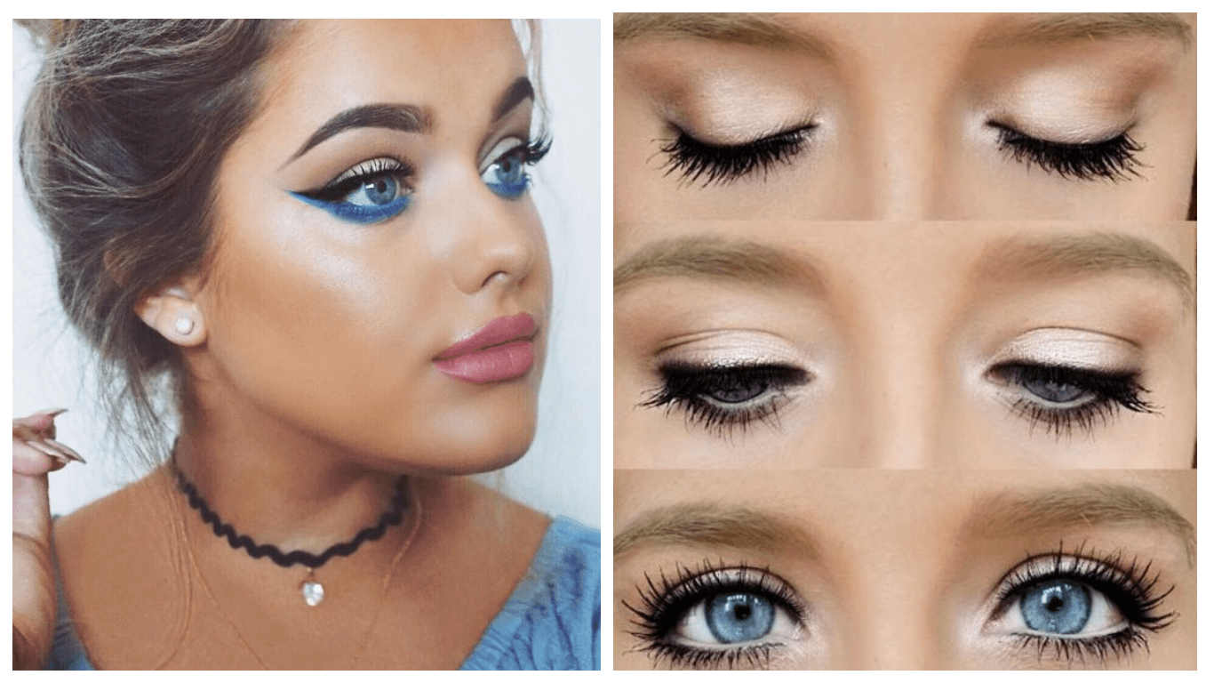 Дневной макияж для голубых глаз (50 фото) — Тенденции, пошаговые инструкции
