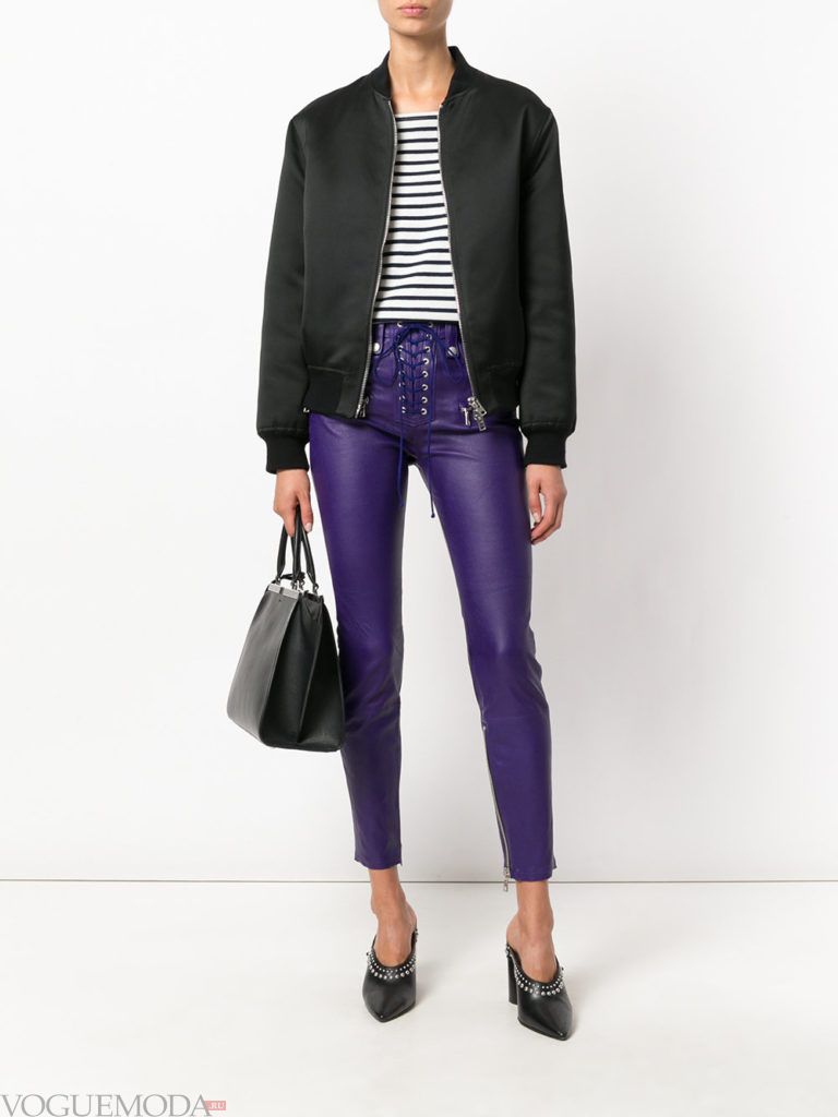 фиолетовые брюки с курткой