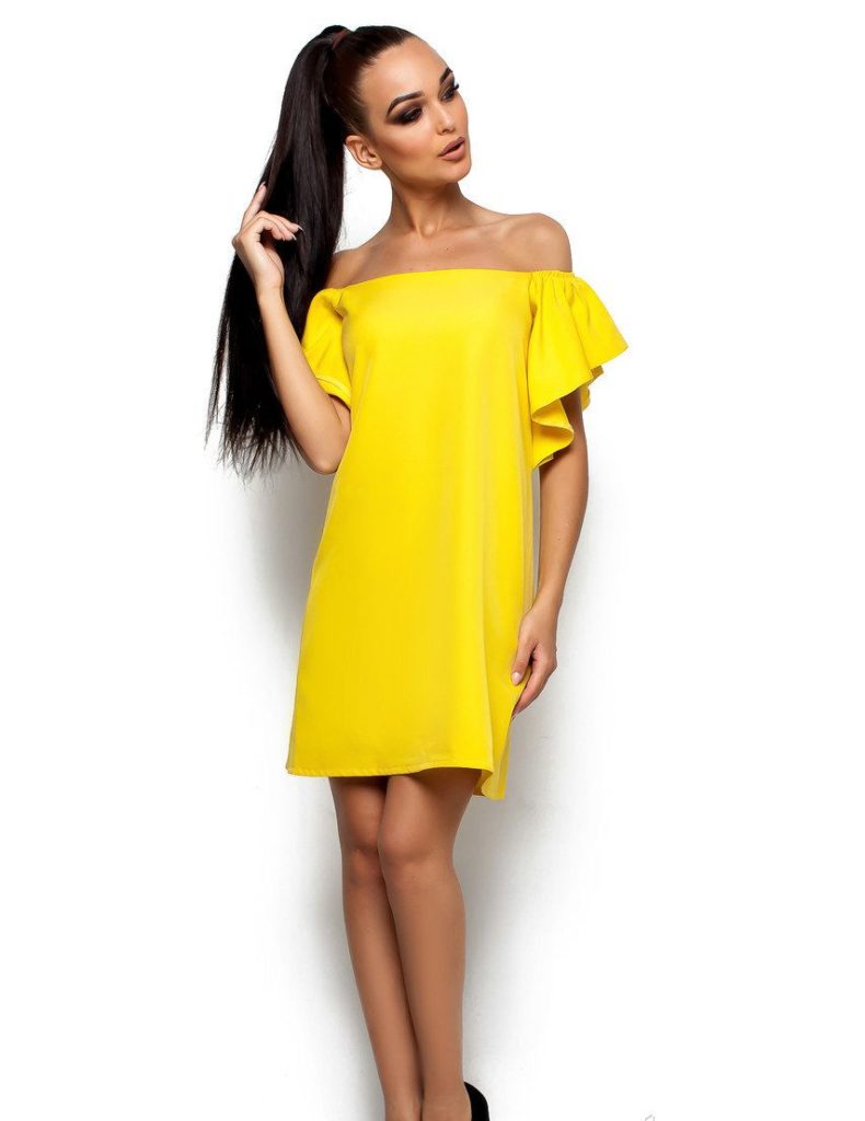 Платье женское желтое